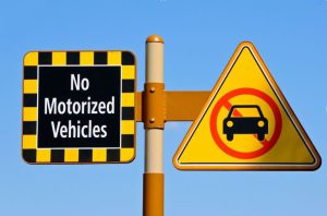 no motor vehicles sign