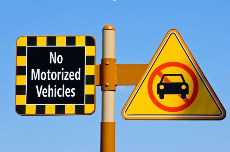 Understanding No Motor Vehicles Sign: Prevent Trespassing